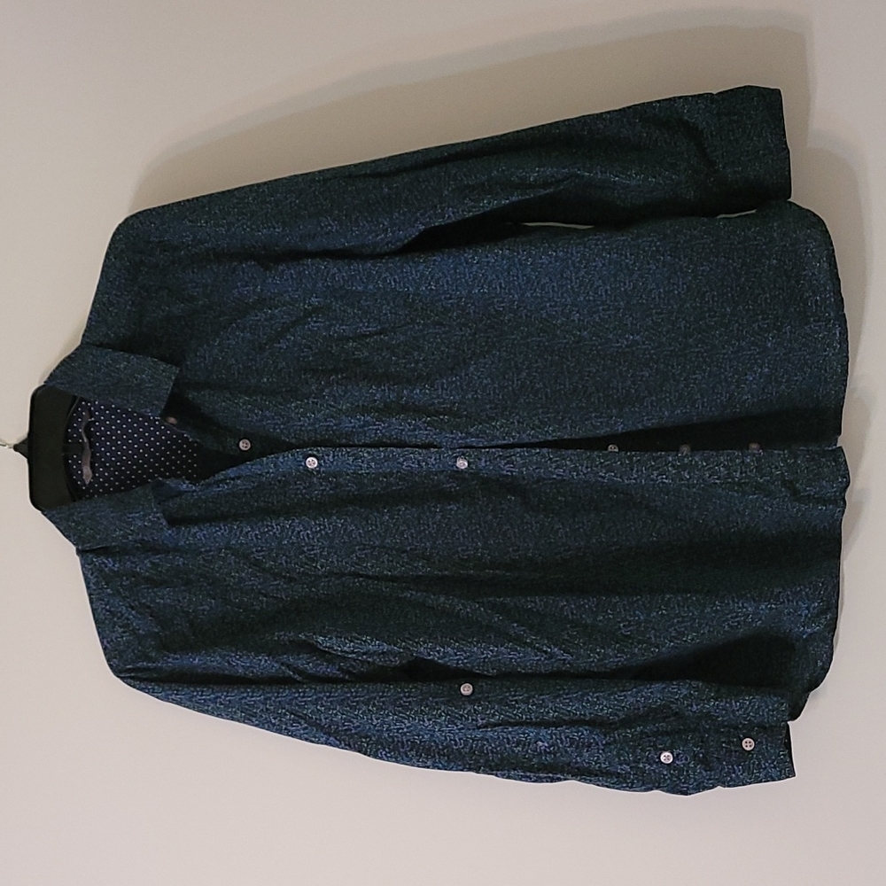 Smart Set green/blue and multi colour button down shirt